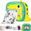 Camera for Kids, Instant Print Camera with WiFi Function 1080P Video Camera 2.4" Screen Selfie Camera with 32G TF Card, 4 DIY Stickers, 12 Colored Penls, 3 Rolls Print Papers for Girls Boys(Pink)
