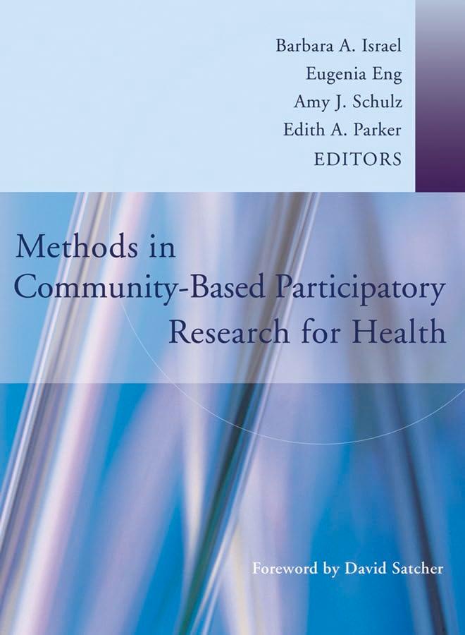 Methods In Community-Based Participatory Research For Public Health