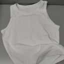 JOCMIC Girls Tank Tops Kids Athletic Tank Ribbed Knit High Neck Crop Tops for Gym Yoga White 13-14 Years