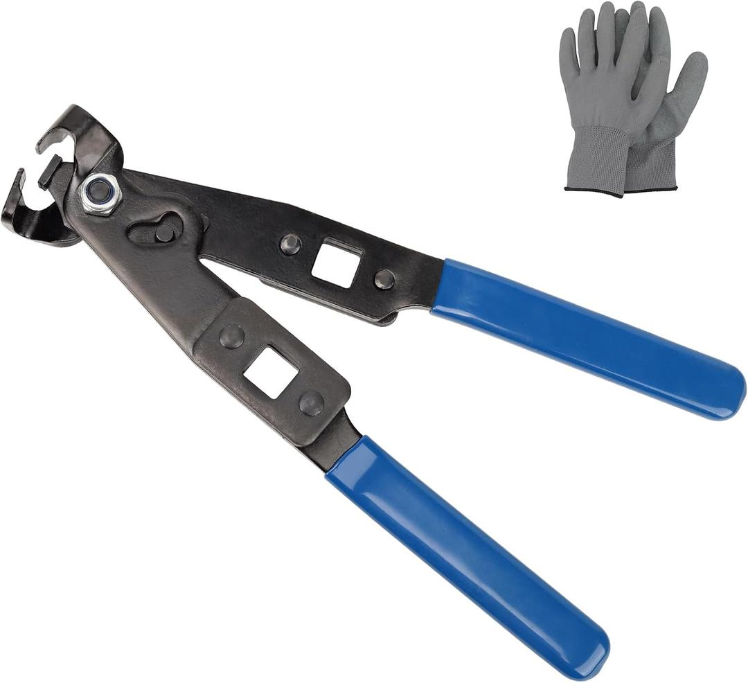 CV Axle Boot Clamp Pliers Tool with a 1/2" Torque Wrench for Ear-Type Clamp Crimping or Removal on VW, Audi, BMW, Mercedes, Honda, Mazda Vehicles