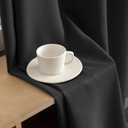 Extra Long Grommet Blackout Curtain, Room Darkening High Ceiling Window Curtains for Loft and Living Room (1 Panel, Black, 52"x204")