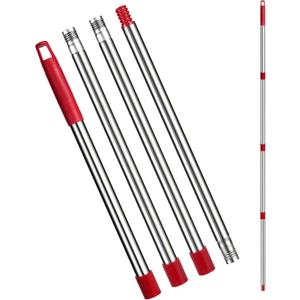 Spin Mop Replacement Handle - 4 Section Mop or Broom Handle/Stick Compatible with O Cedar Spin Mop Refills and Brooms, 30" to 59", American Threaded Joint End (Mop Head Not Included)