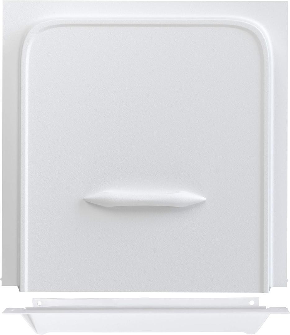 12" RV Screen Door Slider Panel and Handle/Stop for RV, Trailer, Camper, Motor Home, Cargo Trailer - OEM Replacement (White)