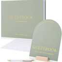 Beautiful Wedding Guest Book Set With Personalized 2025 Year for Your Wedding Reception – Elegant Polaroid Photo Guestbook w Linen Cover, Sign, Luxury Pen & Adhesive Photo Corners to Capture Memories