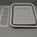 Collapsible Dish Drying Rack Portable Dish Drainers for Kitchen Counter with Drainboard, Kitchen Sink Organizer Basket RV Accessories Camper Storage and Organization Dish Rack Over Sink Drying Rack (14"x12")