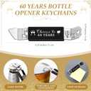 Teenyyou 25 Sets 60th Birthday Party Favors for Guests 60th Magnetic Bottle Opener Multifunctional Jar Can Opener Thank You Cards Bag with Twine for Anniversary Party Favors Wedding Shower