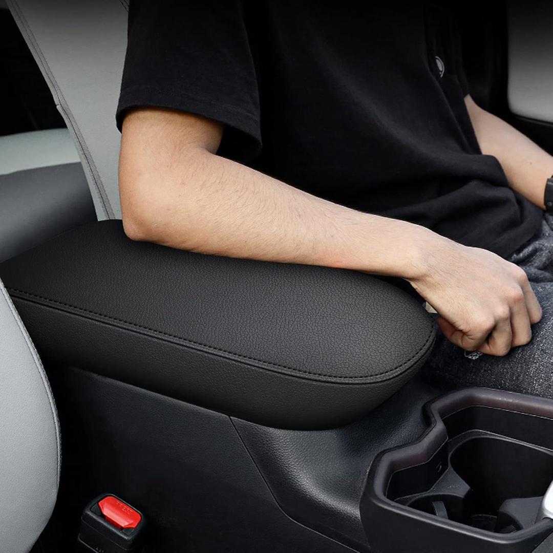 AOMSAZTO Console Covers for 2019-2026 Toyota RAV4 Armrest Cover Leather Black