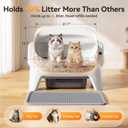 Meowant Extra Large Automatic Litter Box, Self Cleaning Cat Litter Box for Multiple Cats, Open Top Design with APP Control, Infrared Scanning and Anti-Pinch, 12L Waste Bin, Odor Free, XXXL Space