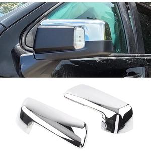 Mirror Caps Fitment for 2019-2025 Chevy Silverado 1500/GMC Sierra 1500 2PCS-Set (Chrome, Silverado/Sierra 19-24)