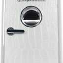 Frigidaire 9 can/6l mini personal fridge cooler Crocodile Finish door-W: 7.08" x L: 11.81" X H: 10.04 (White)