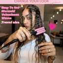 Farery Mini 3 Barrel Hair Waver - Portable Beach Wave Curling Iron for Short Hair, 1/2 Inch Ceramic Crimper with 3 Temp Settings & 30s Fast Heating, Dual Voltage Travel Hair Waver for Women, Pink