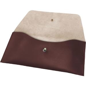 Succor Genuine Leather Utility Pouch - Leather Cash Envelope Wallet & Money Holder, Reusable Budget Organizer & Retro Clutch for Men & Women - 7.5x3.5 inch, Maroon