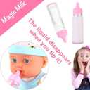 2 Pack Twin Baby Dolls Playset - 12" Realistic Soft Body Talking Newborn Boy & Girl Toy Dolls with Magic Milk Bottles Accessories for Kids Imaginative Pretend Play Nursing