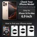 4 in 1 Magnetic for iPhone 16 Pro Max Case [with 1X Screen Protector, Braided Cable, Removable Lens Case] [Mil-Grade Drop Protection] Shockproof Slim Translucent Matte Protective Phone Case, Black