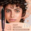 2 x Heated Eyelash Curlers - 10 - Second Rapid Heat - up, Electric Eyelash Curler with 4 Heating Modes, Rechargeable, Makeup Tool with LED Display (Black)