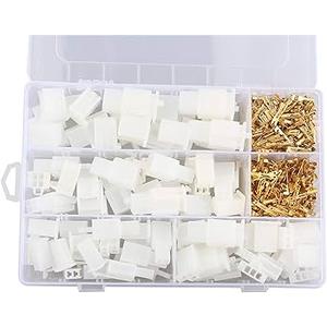 Lsgoodcare 472Pcs 6.3MM 1 2 3 4 6 8Pin Automotive Electrical Wire Connector Male Female Socket Plug and Pin Header Crimp Wire Terminals Box Kit for Motorcycle Car Bike Boats