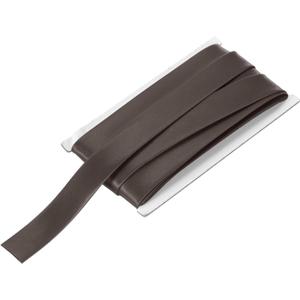 MECCANIXITY Double Fold Bias Tape for Sewing 1 Inch x 12 Yards Satin Pre-fold Continuous Binding Tape for Seaming Quilting Hemming Binding DIY Crafts, Dark Brown