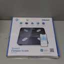 Etekcity Smart Scale for Body Weight, FSA&HSA Eligible, Bathroom Digital Weighing Scale with BMI, Body Fat, Muscle Mass, Accurate Bluetooth Home User Health Equipment Sync Apps, LED, Tempered glass (11 x 11 inches, Black)