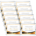 Wesiti 12 Pcs Glass Certificate Frames 8.5 x 11 Clear Picture Frames Bulk for Document Diploma Photo Award Tabletop Display