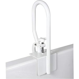 Carex White Bathtub Rail - Grab Bars for Bathroom, Bathtubs & Showers - Side Hand Grip Railing & Support - Shower Handle & Bath Tub Bar Clamps for Seniors & Elderly