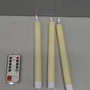 Eldnacele Plastic Flameless Taper Candles with Remote and Timer, White Spiral Taper Candles Battery Operated Flickering Flame Lights Lifelike LED Candlesticks Set of 2 for Indoor Home Holiday Decor