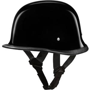 Daytona Half Shell German Motorcycle Helmets, DOT Approved for Superior Safety and Style Comfortable, Durable, and Perfect for Riders Who Want a Retro Look with Modern Protection Standards (Black, L)