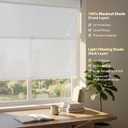 Double Layer Cordless Blackout Roller Blinds – 35"x72" Light Blocking Window Shades, Heat Insulating Thermal Curtains, Easy Install Privacy Filter for Bedroom, Living Room, Office, White