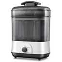 Baby Bottle Steamer, 3-in-1 Bottle Steamer and Dryer, Easy One-Dial Control Electric Steam Bottle Dryer for Baby Bottles, Baby Stuffs & Breast Pump Accessories (Knob-Grey)