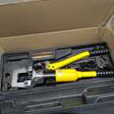 16 Ton Hydraulic Cable Lug Crimper Pliers 6 AWG to 800 MCM Hand Operated Hydraulic Crimping Tool Kit Wire Terminal Lug Battery Crimping Crimper with 12 Dies