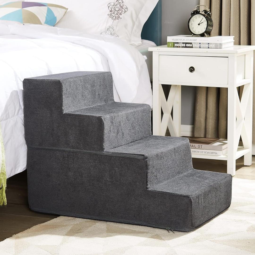 Ulax Furniture Foam Pet Steps Stairs Removable Step for Cats/Dogs Non-Slip Pet Stairs (4-Step)