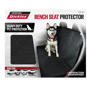 Genuine Dickies Universal Car Bench Seat Pet Protector Heavy-Duty Cloth Black, 41837WDI