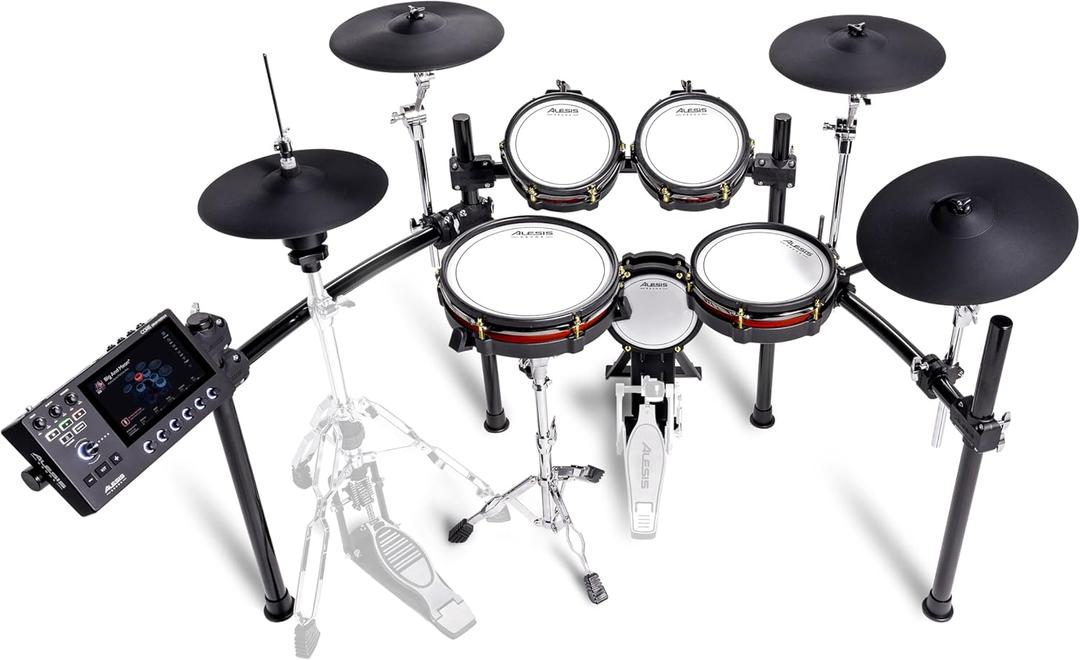 Alesis Strata Core Electric Drum Set with Touchscreen, Triple-Zone Cymbals, Active Magnetic Hi-Hat, Dual-Zone Mesh Heads, 8" Kick, 144K Multi-Channel Samples