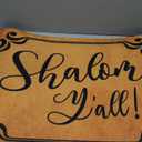 Funny Welcome Doormat Novelty Gift Personalized Rugs Shalom Y'all Doormat 15.9"(W) X 23.7"(L) Anti-Slip Rubber Back Kitchen Rugs and Mats House Warming Novelty Gift Rugs for The Entrance Way Indoor