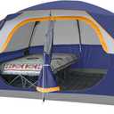 CAMPROS CP Tent 6/8 Person Camping Tents, Waterproof Windproof Family Dome Tent with Top Rainfly, Large Mesh Windows, Double Layer, Easy Set Up, Portable with Carry Bag, for All Seasons (Blue)