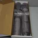 Homemory Gray Flickering Flameless Candles, Battery Operated Acrylic LED Pillar Candles with Remote Control and Timer, Halloween Decor, Set of 5