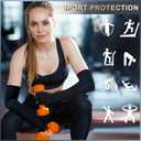 Long Copper Compression Arthritis Gloves for Women & Men, Medical Arm & Hand Compression Gloves, Fingerless Pressuse Gloves, Hand Support Sleeves for Carpal Tunnel, Lymphedema, Hand Pain, Edema, Small