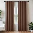 Joydeco Blackout Curtains 84 Inch Length 2 Panels Set, Thermal Insulated Long Curtains& Drapes 2 Burg, Room Darkening Grommet Drapes for Living Room Bedroom Window (W52 x L84 Inch, Brown)