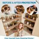 Hersvin Shelf Liners, 16in x 20ft Kitchen Drawer Mats, Non-Adhesive EVA Cupboard Protector, Cabinet Lining, Refrigerator Liner (Clear Dot, 40.7x610cm)