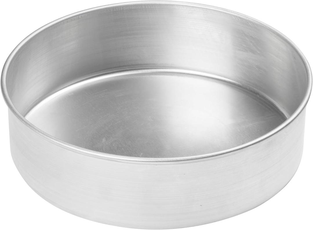 Winco Heavy-Duty Round Aluminum Layer Cake Pan, 12" x 3"