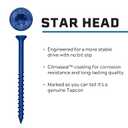 Tapcon 3/16 x 2-1/4 Inch Blue Climaseal Star Head Concrete Anchors, 75 PCS, Corrosion Resistant Coating, Heavy-Duty Concrete and Masonry Screws, Superior Holding Strength, Drill & T-25 Bit Included