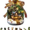Wooden Puzzles for Adults, Unique Christmas Message in a Bottle Jigsaw Puzzles,Magic Wooden Jigsaw Puzzles, Gifts for Family or Friends for Any Holiday.(11.4 * 10.3 in 170pcs) (Medium)