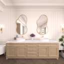 WEER Irregular Wall Mirror, 20x36 inch Gold Asymmetrical Wall Mounted Mirrors Decorative, Abstract Wavy Aluminum Alloy Frame for Bathroom, Bedroom, Living Room, Entryway