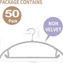 TIMMY Plastic Hangers 50 Pack No Shoulder Bump Suit Hangers Non Slip Space Saving Clothes Hangers Curved Design to Protect Clothes Shape(Grey)