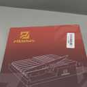 Steak Knives Set of 8 with Drawer Organizer Built-in Sharpener, 4.6 Inch Non Serrated Dinner Knife, Forged German Steel Damascus Pattern Straight Edge Meat Knife with Full Tang Handle, Black