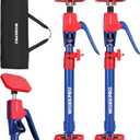 WORKPRO Cabinet Jack Support Pole, 18.5" to 29.5" Steel Telescopic Quick Support Rod Adjustable 3rd Hand Support System with 154 lbs Capacity for Cabinet Jack, Drywall Jack& Cargo Bars, 2-Pack