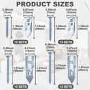 PAGOW 120 Pcs Self-Drilling Anchors, 4 Sizes Anchors and Screws for Heavy Duty, Metal Screw Anchors Kit, No Drill and Hole in Wall (1.18"+1.37"+1.57"+1.77")