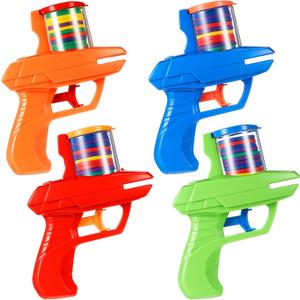 Sumind 4 Pcs Foam Disc Shooter Disc Launcher Zip Shot Shooter Blasters for Birthday Gifts Family Gatherings Games Outside Yard Activities (Orange,Green,Red,Blue)