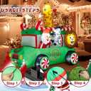 YOUBET 8FT Christmas Van Inflatables - Christmas Inflatables Outdoor Decoration with Animals Santa Claus Blow Up Built-in 8 Led Lights for Xmas Yard Lawn Outdoor Decorations
