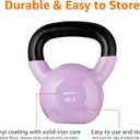 Amazon Basics Vinyl Kettlebell for Strength Training and Workout, 30 Pounds, Wide Textured Handle, Light Purple