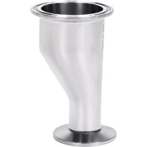 DERNORD Eccentric Reducer Sanitary Fitting Tri Clamp Ferrule Style 2 inch Tube OD x 1 inch Tube OD SS304